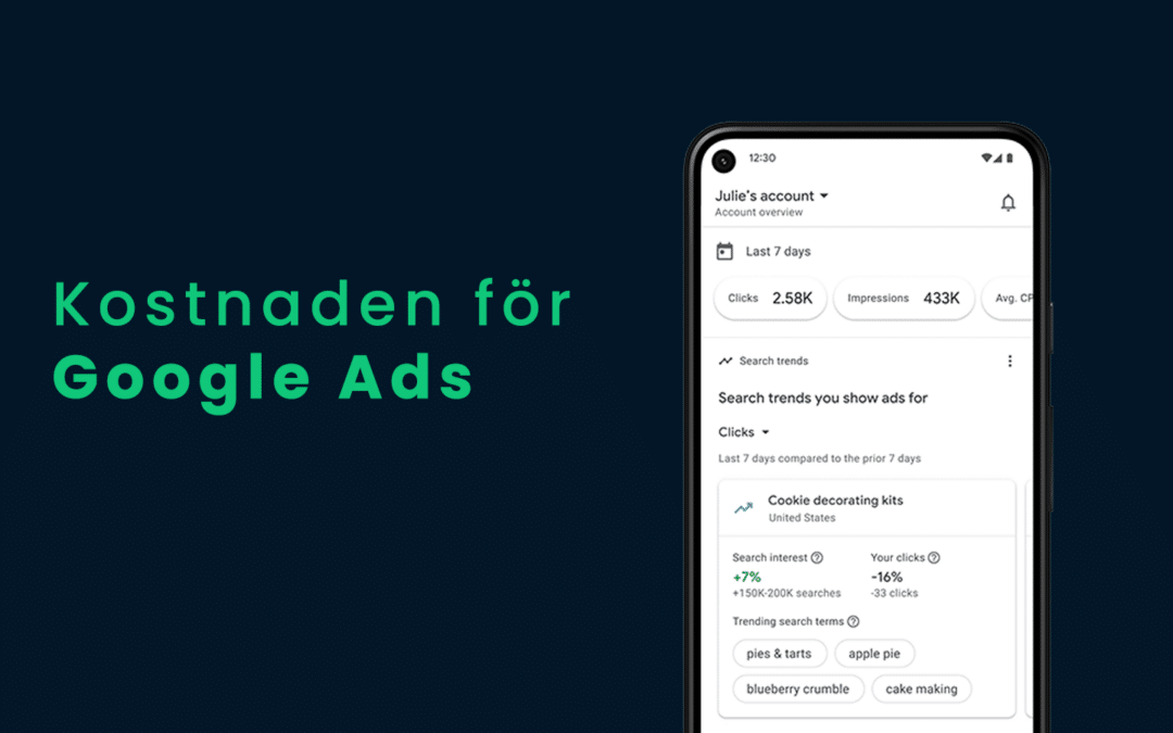 Kostnad för Google Ads: Exempel & Budgetering